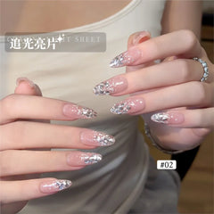 5g/Bottle Holographic Chunky Nail Glitter Light Chasing Iridescent Glitter Nail Art Sequins Sparkly Flash Gel Polish Paillettes