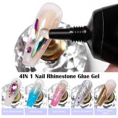 Nail Rhinestone Glue Nails Super Strong Gel Nail Glue for Nail Charm 3D Nails Bling Gel Decoration Varnish TPO FREE HEMA FREE