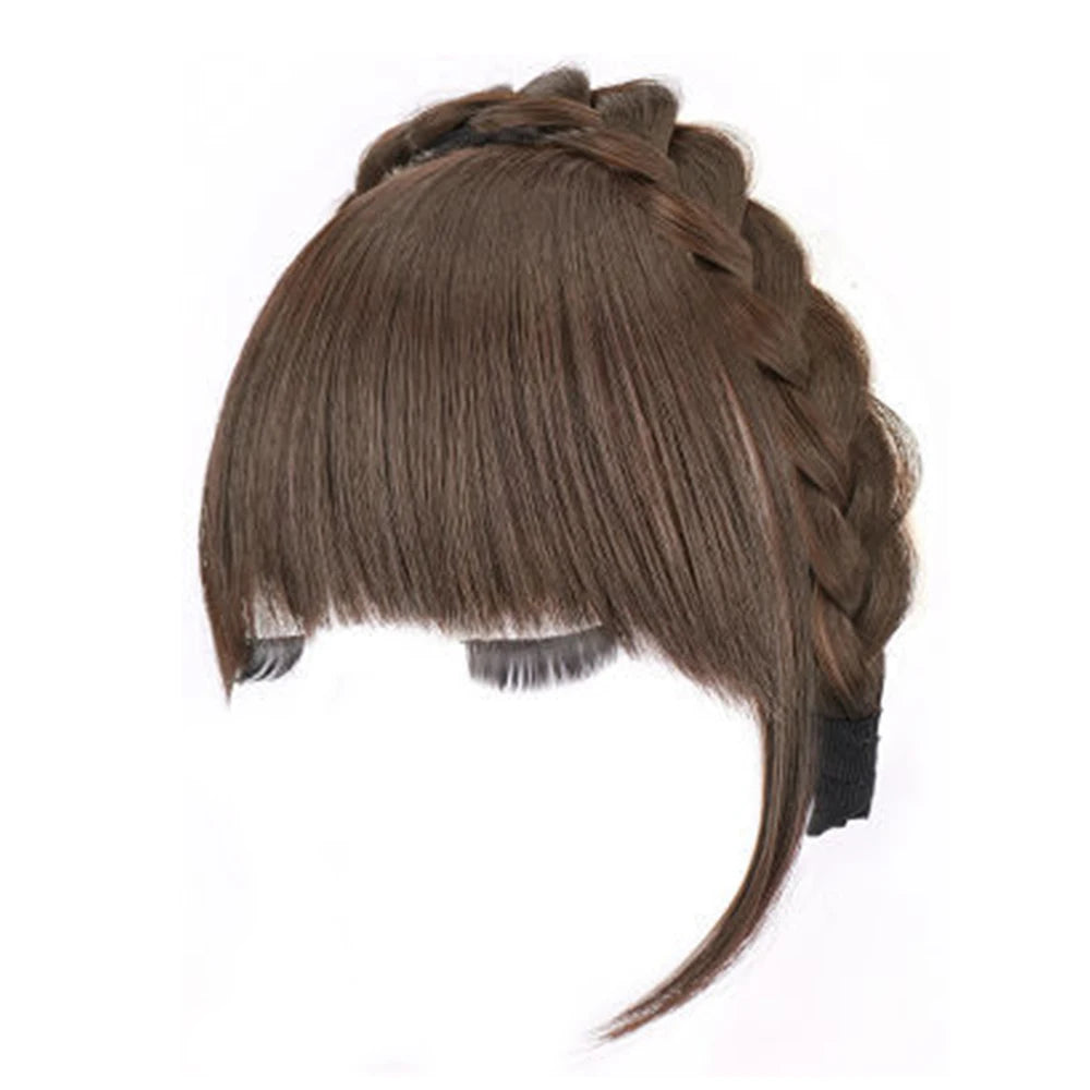 Wig  Bangs Headband Synthetic Bangs Hair Extension Fake Fringe Natural Hair Clip on Hairpieces for Women Invisible Natural Clip