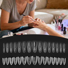 Nail Forms for Gel 240 Pieces Translucent Manicure Crafting Gel Nail Extension Forms for Beginners Professionals Women