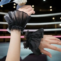 Nail Decorations For Nail Art Lace Fake Pleated Cuff Manicure Photography Props Fake Sleeves Nails Accessories Salon Supplies