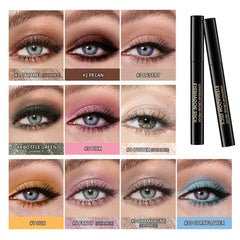 Eyeshadow Stick 10Colors Shimmer And Matte Brown Metallic Cream Eyeshadow Pencil Crayon with Smudge-proof & Waterproof Makeup