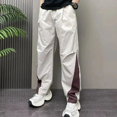 Casual Cargo Pants For Men Daily Wear Lightweight Loose Fit With Pockets Spring And Summer Fashionable Design