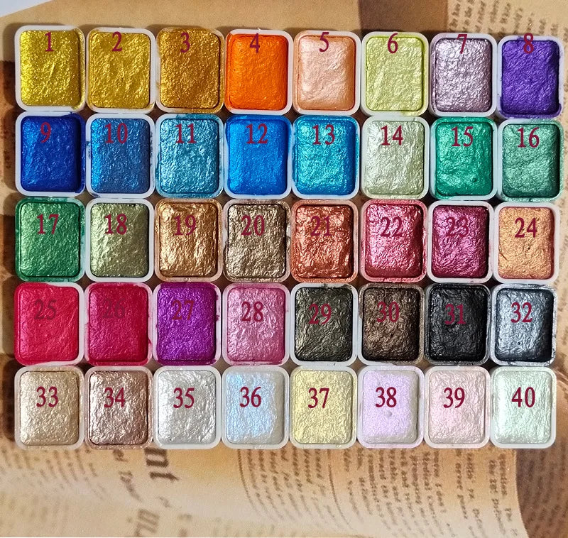 40 Colors 3g Solid Nail Glitter Pearlcent Watercolor Magic Mirror Powder Nail Art Glitter Illusion Aurora Powder Chunky Glitter