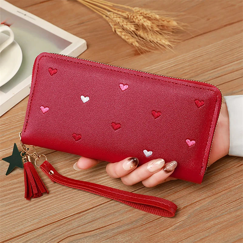 Women’s Long Wallets Purses Luxury Love Heart Wallets