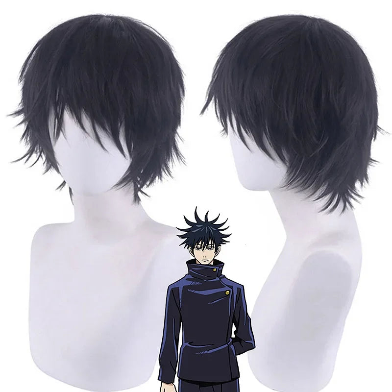 2026   Synthetic Cosplay Wig Short Anime Hair for Men Women Party Costume Heat Resistant Fiber Adjustable