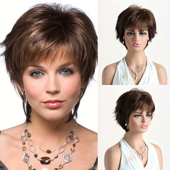Women's short curly hair synthetic wigs, suitable for daily use, parties, and as costume wig accessories