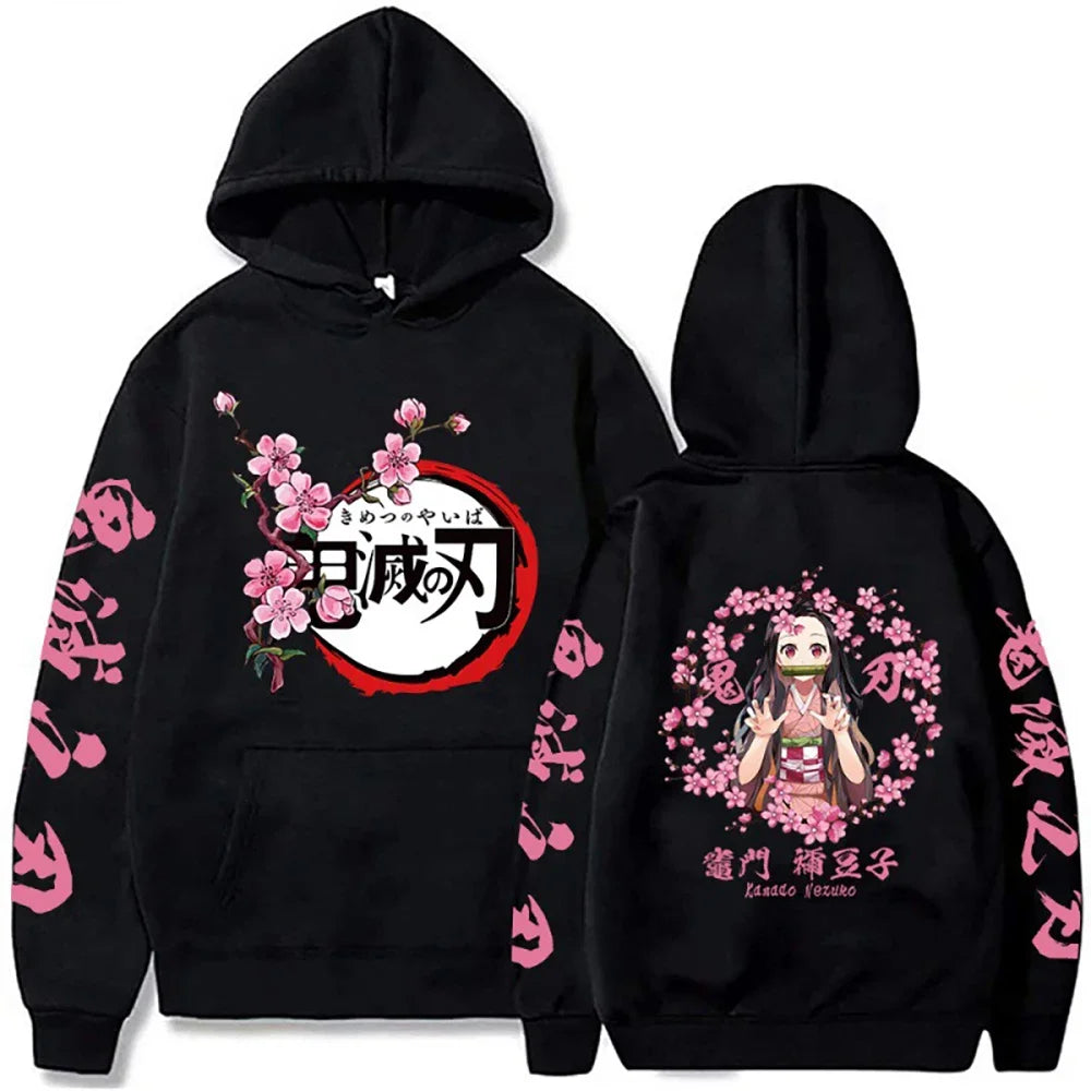 Men's Hoodies Fashion Warm Sweatshirts Anime Printed Hip-Hop Long-Sleeved Hoodies Sweatshirts Street Autumn and Winter New Tops