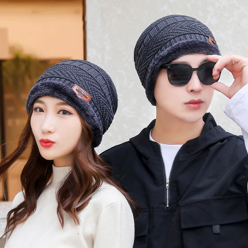Windproof Beanies Winter Hats for Men Women Designer Knitted Beanie Hats Thick Warm Brimless Bonnets Men's Skullies Beanies Cap