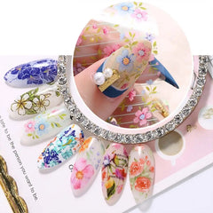 Nail Art Decoration Nail Art Accessories Flower Nail Foils Floral Nails Stickers Transfer Paper Decals Holographic Nails Decals