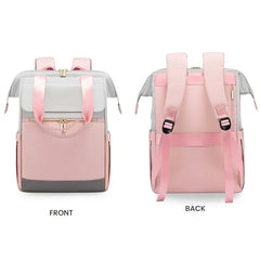 Fashionable women's two-color backpack, suitable for commuting, equipped with adjustable straps for travel and leisure