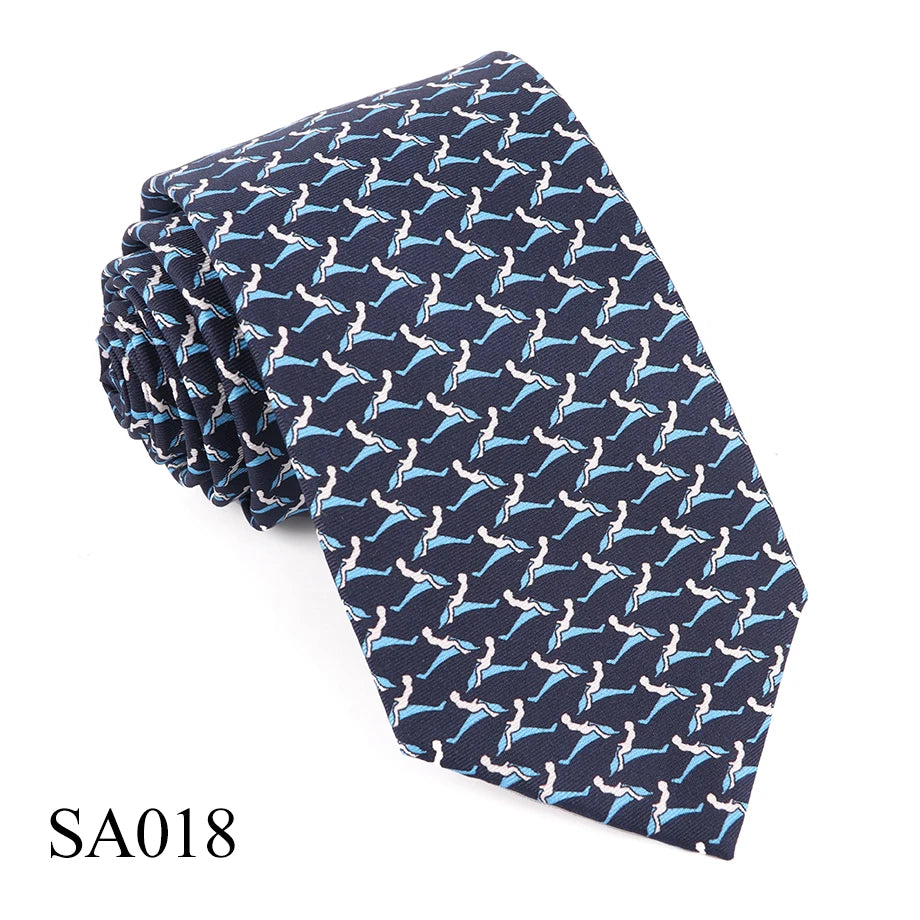 Mens Silk Necktie Luxury Animal Pattern Tie