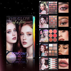 makeup magic book, including eye shadow, lip gloss, powder blusher, highlight, a complete set of makeup magic book, an ideal gi