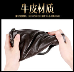 2025 Hand Bag Men Real Cowhide Korean Lock Clutches Male Authentic Luxury Brand Pouch Wallet Clutch Bags Clamping Sack handbags