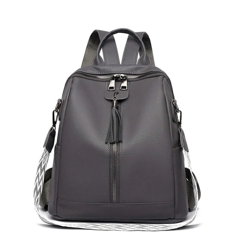 Fashion Backpacks Women Big Travel Bagpack Ladies Daypacks Large School Bags for Girls Solid Color Leather Rucksacks Female