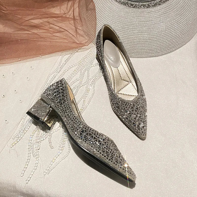 Women's Ballet Flats 2026 New Rhinestones Flat Casual Loafers Female Plus Size 43 Slip on Boat Shoes Chaussure Femme