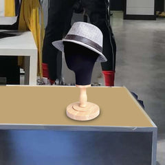 Wig Head Stand with Detachable Wood Stand Portable Versatile Mannequin Head for Barbershop Salon Shopping Mall Home Personal Use