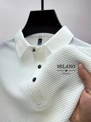 Cool POLO shirts for men's casual wear, with exquisite craftsmanship, with lapel, button closure, in solid color, classic and fa