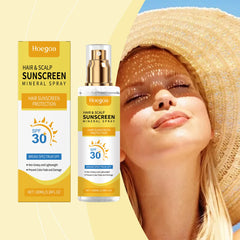 Scalp Hair Sunscreen Spray For Dyed Highlighted Hair UV Protection Prevent Hair Fading Dryness Lightweight Scalp Sunscreen Care
