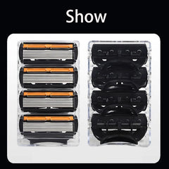 Razor Classic 6 Edge Safety Razor for Mens Shaving&Womens Hair Removal 24 Shaving Blades Manual Shaver