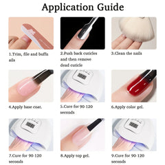 Nail Gel - High Saturation Brown Nail Polish, UV Curing Long-Lasting  Manicure Kit for Halloween and Christmas Gifts