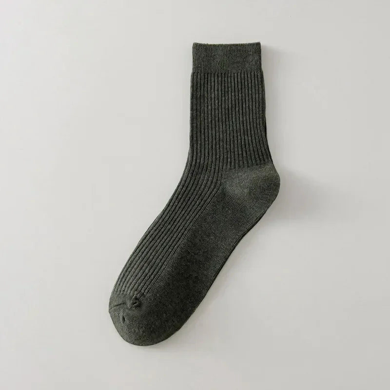 Mens Casual Cotton Socks Breathable Long Business Socks