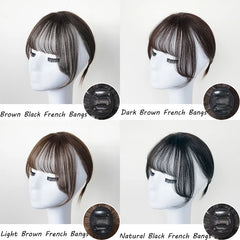 Wig air bangs wig piece female ultra-thin Qi bangs without trace 5X5CM Women Toupee With a Cut Bang Silk Skin Base Fringe