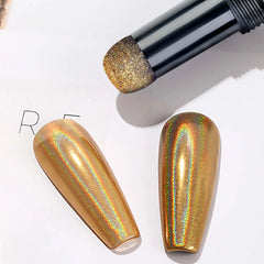 Nail Art Glitter Air Cushion Magic Pen Mirror Effect Chrome Pigment UV Gel Polish Holographic Nail Powder Pigment Decoration