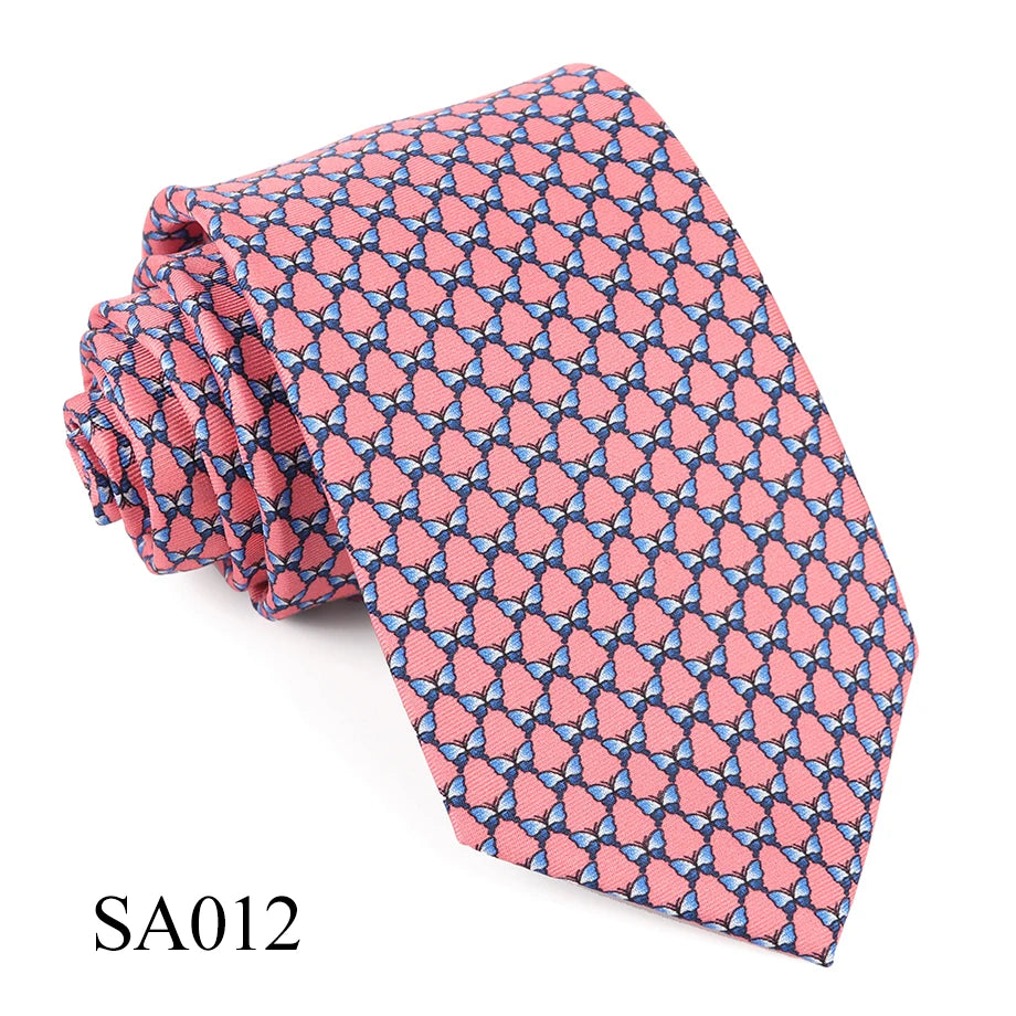 Mens Silk Necktie Luxury Animal Pattern Tie