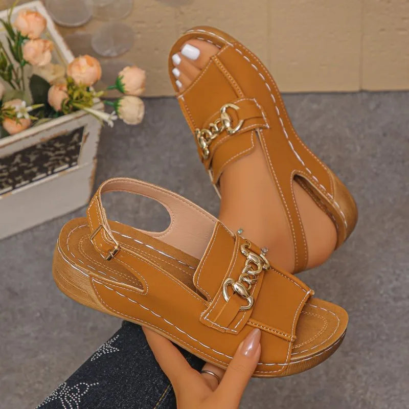 Women’s Casual Heeled Sandals Stylish Summer Wedges