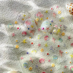 Nail Sticker Ocean Summer Beach Seashells Starfish Conch Scallop Coral Self Adhesive Decoration Manicure Decal