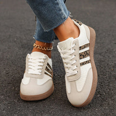 2025 New Women Sneakers Fashion Casual Flats Vulcanize Shoes Round Toe Lace Up Comfortable Flat Shoes Women Zapatos De Mujer