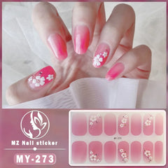 Nail Sticker Full Cover Waterproof Nail Art Manicure Decoration Sweet DIY Nail Decail Rhinestones Self Adhesive Manicure INS 3D
