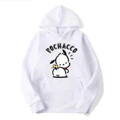 Men Women Tops Outerwears Blouse Hoodies Harajuku Funny Sweatshirts Pochacco Yellow Hoodies Fashion Leisure Stylish Streetwear