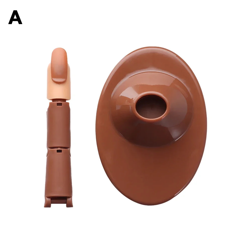 Nail Art Practice Finger With Design Adjustable Acrylic Model Hands Nail Tips Swatches Display Professional DIY Manicure Tool