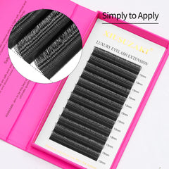 XIUSUZAKI U Shaped Parallel Flower Eyelashes Extensions Matte Black Natural Double Tips 2D YY Lashes Premade Fans Volume Lash