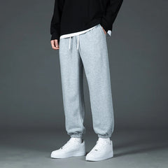 Men's Casual Pants Spring Autumn 2024 New Sports Casual Men's Feet Thin Breathable Comfortable Summer Gray Casual Sweat Pants