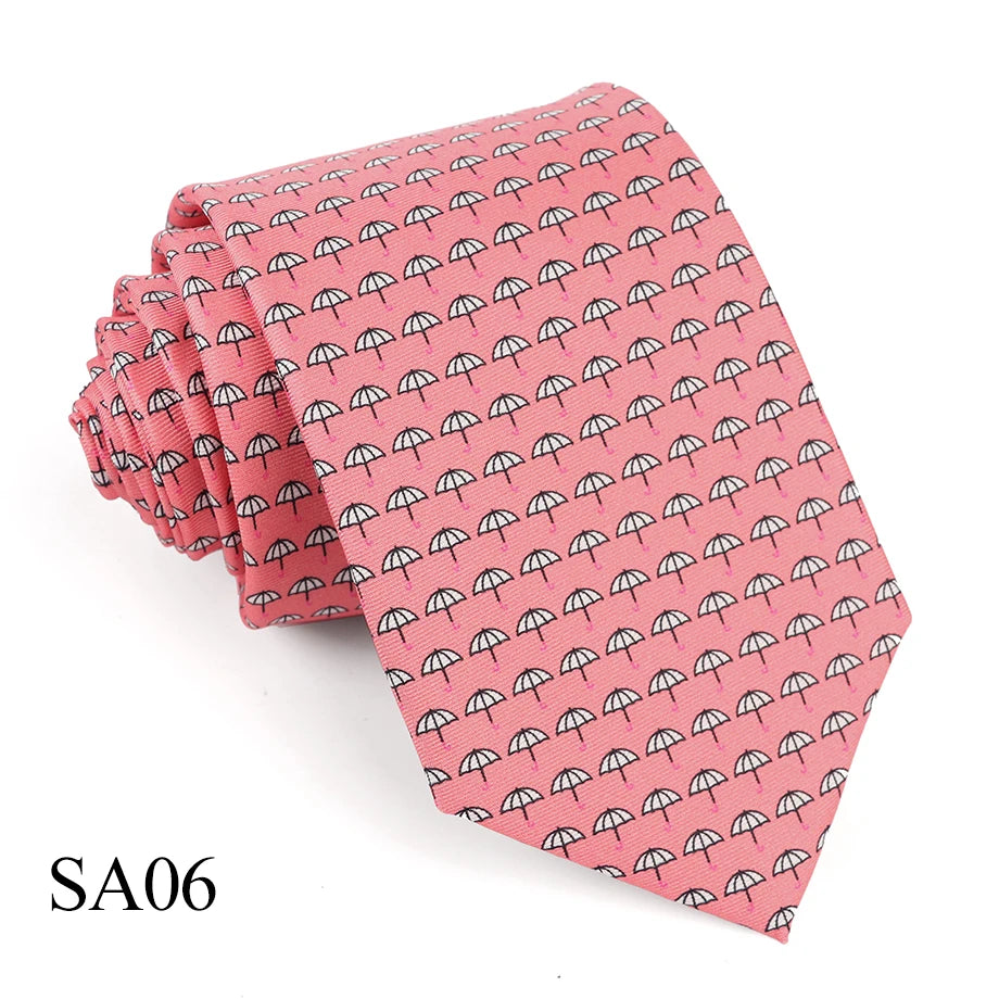 Mens Silk Necktie Luxury Animal Pattern Tie