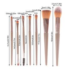Makeup Brushes Face Eyes Make Up 7Pcs Brush Eyelash Eyeshadow Eyebrow Eyeliner Foundation Powder Blush Highlight Lips Brush