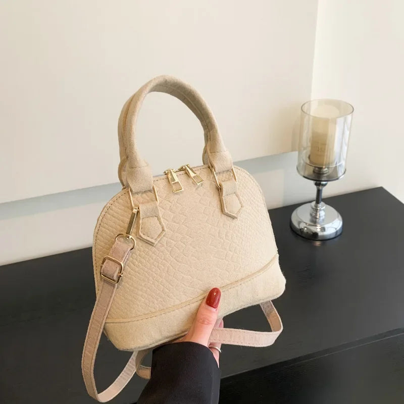 Women’s Crossbody Handbag Retro Felt Purse with Organizer