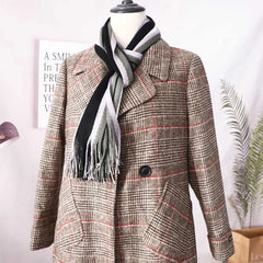 High Quality Men's Shawls Business Affairs Scarves Male Echarpe Warm Winter Striped Scarf Fringed Muffler Scarf Tassel Scarf