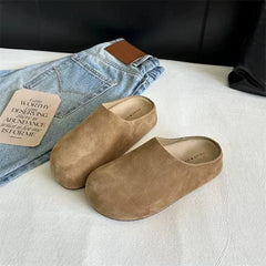 Flats Mules Shoes Women Suede Slingback Slippers Fashion Sandals New Outdoor Beach Dress Slides Casual Comfort Female Zapatillas