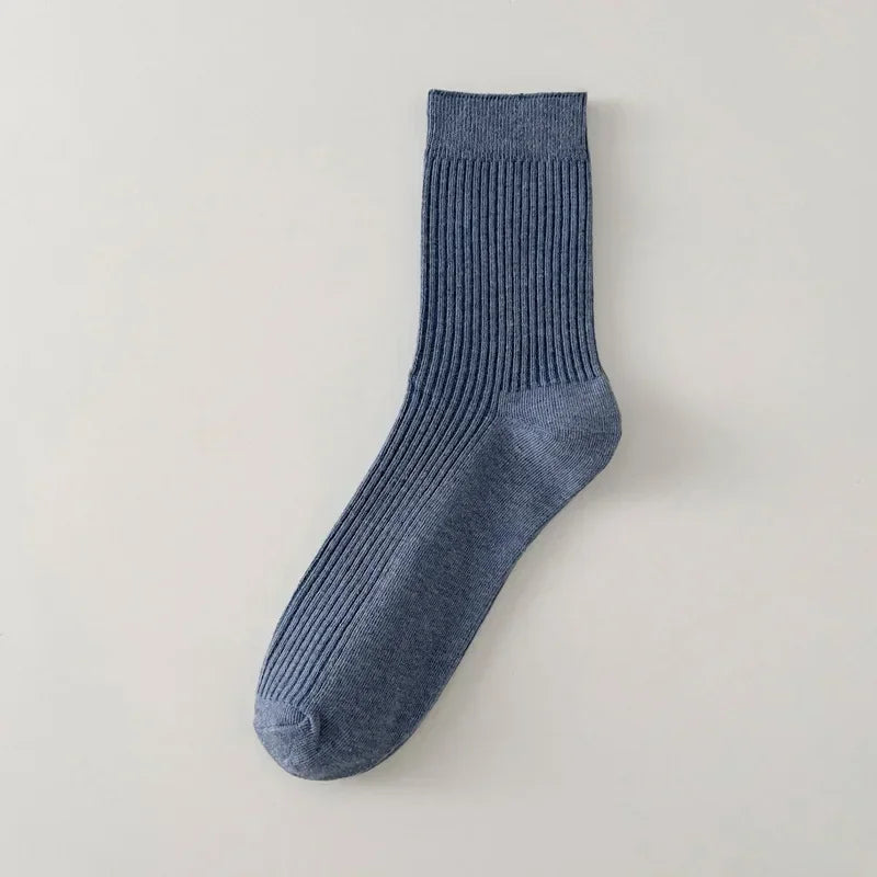 Mens Casual Cotton Socks Breathable Long Business Socks