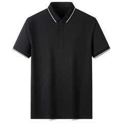 New Male Casual Shirts Men's Fashion Solid Short Sleeved Polo Shirt Summer Breathable Comfortable Versatile Top Man T-shorts