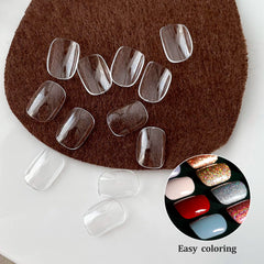 Nail Art Pattern Nail Plate Japanese Short Style Square Shaped Single Number Oval Sample Making Color Palette Display