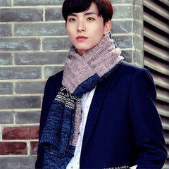 Winter Men Knitted Scarf Fashion Men's Scarves Warm Neckerchief Face Protection Long Shawl Wool Bufanda Male Accessories
