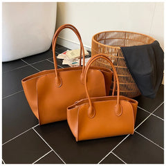 2026 Trendy Light Luxury Tote Bag Niche Design Commuting Simple Women's Handbag High Quality Soft Leather Underarms Bag Gifts