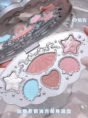 Flower Knows 4/5 pcs All In Makeup Set Pearl Eyeshadow Palette Lipmud Lip Gloss Blush Concealer Primer Lotion Tool Cosmetic Kit