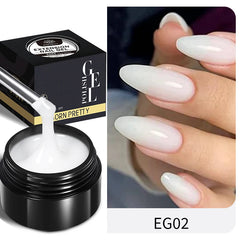 BORN PRETTY 30ml Milky White Hard Gel Jelly Nail Extension Gel Nail Polish Clear Acrylic Nail Color Soak Off UV Construction Gel