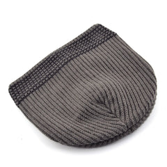 Men's Skullies Beanies Knitted Wool Hats Men Winter Knitting Thick Beanie Hat Double Layer Solid Color Velvet Warm Bonnet Cap